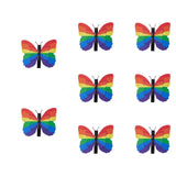 Maxbell 8Pcs Rainbow Butterfly Hair Clips Cute for Masquerade Hair Styling Accessory