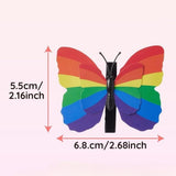 Maxbell 8Pcs Rainbow Butterfly Hair Clips Cute for Masquerade Hair Styling Accessory