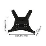 Maxbell Front Chest Bag Multifunction Antitheft Chest Rig for Travel Climbing Hiking black