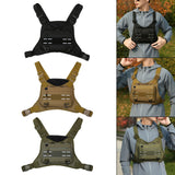 Maxbell Front Chest Bag Multifunction Antitheft Chest Rig for Travel Climbing Hiking black