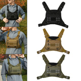 Maxbell Front Chest Bag Multifunction Antitheft Chest Rig for Travel Climbing Hiking black