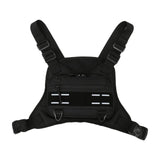 Maxbell Front Chest Bag Multifunction Antitheft Chest Rig for Travel Climbing Hiking black