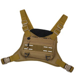 Maxbell Front Chest Bag Multifunction Antitheft Chest Rig for Travel Climbing Hiking brown