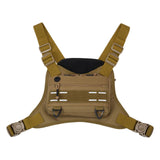 Maxbell Front Chest Bag Multifunction Antitheft Chest Rig for Travel Climbing Hiking brown