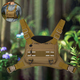 Maxbell Front Chest Bag Multifunction Antitheft Chest Rig for Travel Climbing Hiking brown