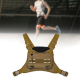 Maxbell Front Chest Bag Multifunction Antitheft Chest Rig for Travel Climbing Hiking brown