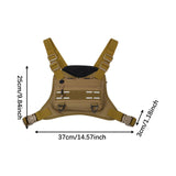 Maxbell Front Chest Bag Multifunction Antitheft Chest Rig for Travel Climbing Hiking brown