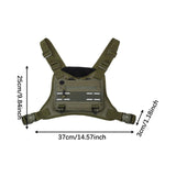 Maxbell Front Chest Bag Multifunction Antitheft Chest Rig for Travel Climbing Hiking green