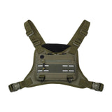 Maxbell Front Chest Bag Multifunction Antitheft Chest Rig for Travel Climbing Hiking green