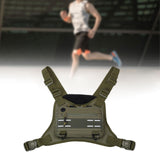 Maxbell Front Chest Bag Multifunction Antitheft Chest Rig for Travel Climbing Hiking green