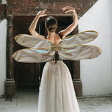 Maxbell Dragonfly Wing Wearable Elf Wing for Photo Props Pretend Play Birthday Party