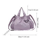 Maxbell Women Shoulder Bag Soft Nylon Fashion Large Handbag for Holiday Street Work violet