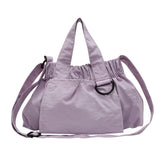 Maxbell Women Shoulder Bag Soft Nylon Fashion Large Handbag for Holiday Street Work violet