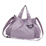 Maxbell Women Shoulder Bag Soft Nylon Fashion Large Handbag for Holiday Street Work violet
