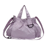 Maxbell Women Shoulder Bag Soft Nylon Fashion Large Handbag for Holiday Street Work violet