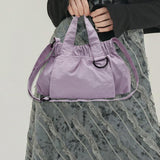 Maxbell Women Shoulder Bag Soft Nylon Fashion Large Handbag for Holiday Street Work violet