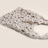 Maxbell Women Beach Tote Bag Hollow Out Shoulder Purse for Shopping Dating Traveling