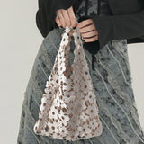 Maxbell Women Beach Tote Bag Hollow Out Shoulder Purse for Shopping Dating Traveling