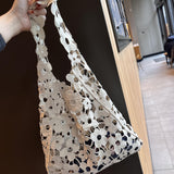 Maxbell Women Beach Tote Bag Hollow Out Shoulder Purse for Shopping Dating Traveling