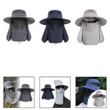 Maxbell Outdoor Sun Hat Foldable Breathable Mesh for Travel Mountaineering Gardening Dark Gray