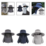 Maxbell Outdoor Sun Hat Foldable Breathable Mesh for Travel Mountaineering Gardening Dark Gray