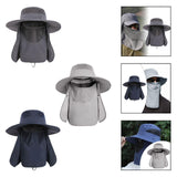 Maxbell Outdoor Sun Hat Foldable Breathable Mesh for Travel Mountaineering Gardening Dark Gray