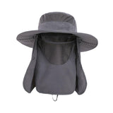 Maxbell Outdoor Sun Hat Foldable Breathable Mesh for Travel Mountaineering Gardening Dark Gray