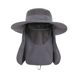 Maxbell Outdoor Sun Hat Foldable Breathable Mesh for Travel Mountaineering Gardening Dark Gray