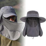 Maxbell Outdoor Sun Hat Foldable Breathable Mesh for Travel Mountaineering Gardening Dark Gray