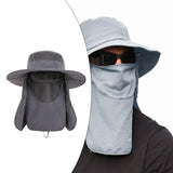 Maxbell Outdoor Sun Hat Foldable Breathable Mesh for Travel Mountaineering Gardening Dark Gray