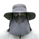 Maxbell Outdoor Sun Hat Foldable Breathable Mesh for Travel Mountaineering Gardening Dark Gray