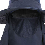 Maxbell Outdoor Sun Hat Foldable Breathable Mesh for Travel Mountaineering Gardening Navy Blue