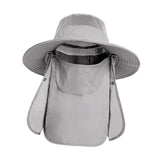 Maxbell Outdoor Sun Hat Foldable Breathable Mesh for Travel Mountaineering Gardening Light Gray