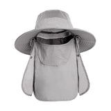Maxbell Outdoor Sun Hat Foldable Breathable Mesh for Travel Mountaineering Gardening Light Gray