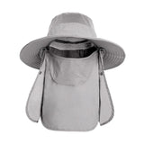 Maxbell Outdoor Sun Hat Foldable Breathable Mesh for Travel Mountaineering Gardening Light Gray