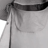 Maxbell Outdoor Sun Hat Foldable Breathable Mesh for Travel Mountaineering Gardening Light Gray