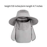 Maxbell Outdoor Sun Hat Foldable Breathable Mesh for Travel Mountaineering Gardening Light Gray