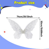 Maxbell Butterfly Wing Adults and Kids Photo Props Decor for Halloween Show Festival White