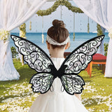 Maxbell Butterfly Wing Adults and Kids Photo Props Decor for Halloween Show Festival Black