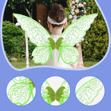 Maxbell Butterfly Wing Adults and Kids Photo Props Decor for Halloween Show Festival Green