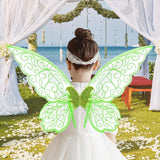 Maxbell Butterfly Wing Adults and Kids Photo Props Decor for Halloween Show Festival Green