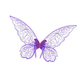 Maxbell Butterfly Wing Adults and Kids Photo Props Decor for Halloween Show Festival Purple