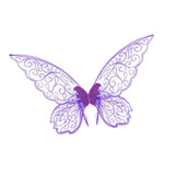 Maxbell Butterfly Wing Adults and Kids Photo Props Decor for Halloween Show Festival Purple