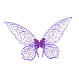 Maxbell Butterfly Wing Adults and Kids Photo Props Decor for Halloween Show Festival Purple