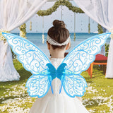 Maxbell Butterfly Wing Adults and Kids Photo Props Decor for Halloween Show Festival Blue