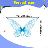 Maxbell Butterfly Wing Adults and Kids Photo Props Decor for Halloween Show Festival Blue