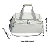 Maxbell Travel Duffle Bag Portable Sports Gym Bag for Outdoor Business Trip Fitness White