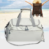 Maxbell Travel Duffle Bag Portable Sports Gym Bag for Outdoor Business Trip Fitness White