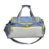 Maxbell Travel Duffle Bag Portable Sports Gym Bag for Outdoor Business Trip Fitness Blue and White