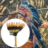 Maxbell Chief Indian Hat Artificial Feather Headdress for Stage Performance Carnival
